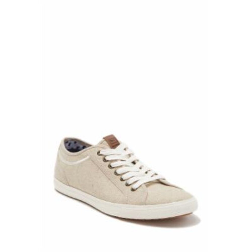 Ben Sherman Mens Natural Linen Conall Lo Sneaker Size 8 Width M